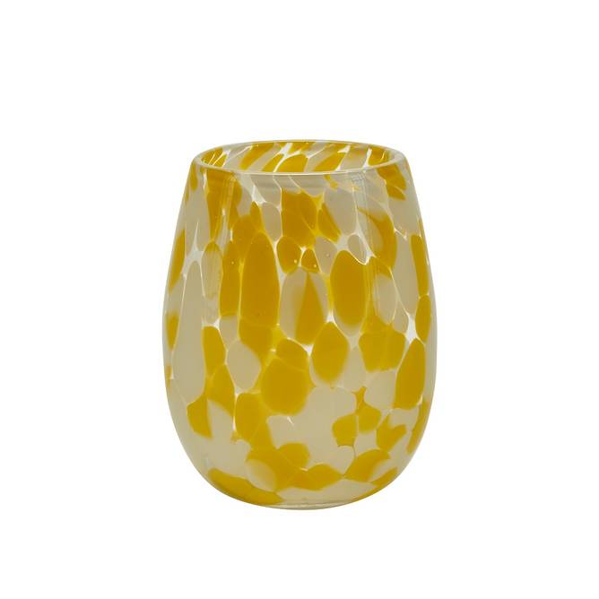 Bilde av Dots drinking glass - white, 
